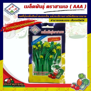 AAA  🇹🇭 ผักซอง A006# กวางตุ้งดอกฮ่องกง เมล็ดพันธุ์  เมล็ดพันธุ์ผัก เมล็ดพันธุ์ ผักสวนครัว ตราAAA สามเอ