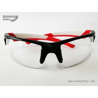 แว่นนิรภัยทรงสปอร์ต แว่นเซฟตี้ ป้องกันฝ้า100% Safety Glassesรุ่น S0207-Cเลนส์ใส