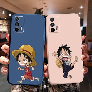 เคสโทรศัพท์ซิลิโคน แบบนิ่ม ลายลูฟี่ ขอบตรง สําหรับ OPPO A16 A94 A53 A15 A15S A12 A7 A5S A52 A72 A92 A74 A54