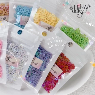 เลื่อมกลิตเตอร์รูปดาว แบบกลวง Hollow Stars เหมาะสำหรับตกแต่ง DIY เรซิ่น