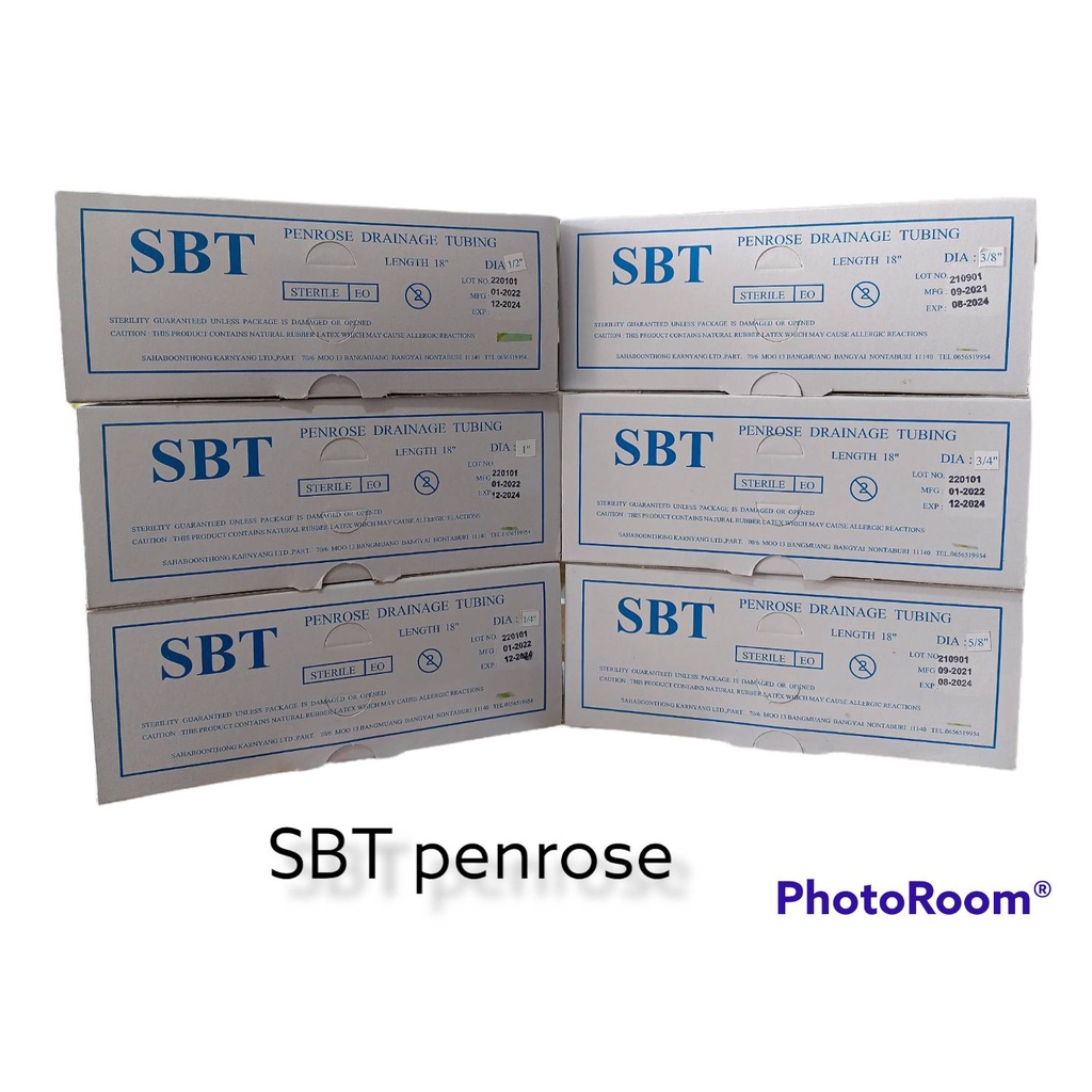 SBT penrose drainage tubing sterile 50 pcs. ท่อน้ำยาง เพนโรส
