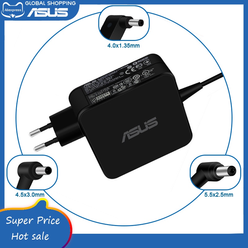 19V 3.42A 4.0x1.35mm / 4.5x3.0mm / 5.5x2.5mm AC Adapter Power Supply Laptop Charger For Asus 65W Cha