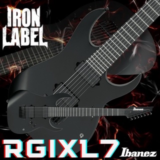 กีตาร์ไฟฟ้า IBANEZ IRON LABEL RGIXL7 - BLACK FLAT