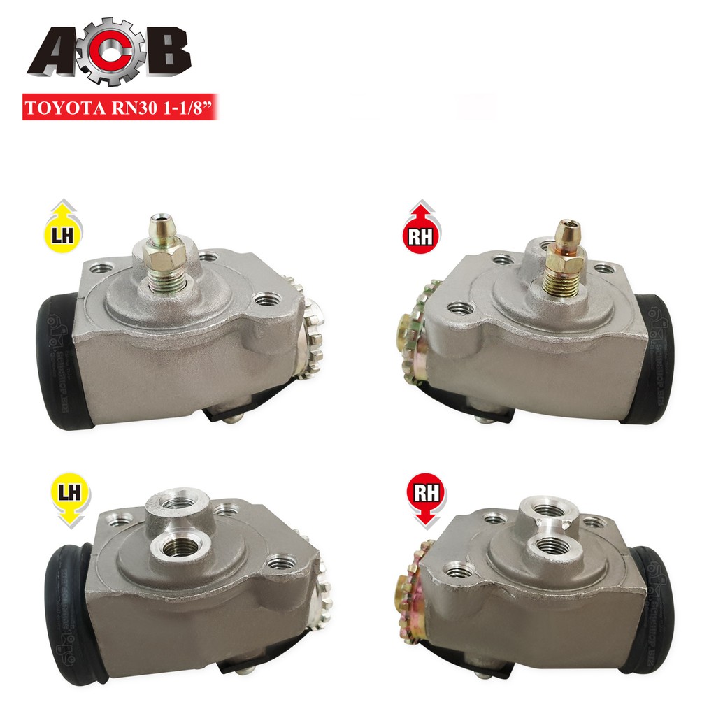 ACB กระบอกเบรคหน้า TOYOTA RN30 1-1/8นิ้ว RH-LH ข้างขวา-ซ้าย,บน-ล่าง (510/520/530/540) 1คันรถ