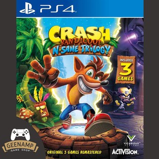 (โค้ดshopee 20DDXTRA915 ลด20%) PS4 [มือ1] Crash Bandicoot N. Sane Trilogy (R3/ASIA) รวม 3 ภาค