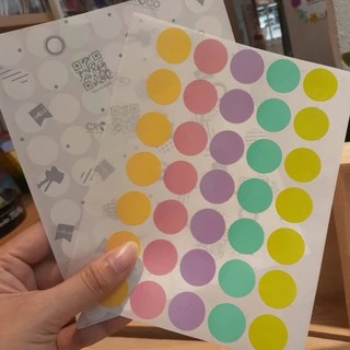 สติ๊กเกอร์พาสเทล Sticker Pastel (วงกลม) คละขนาดได้ ไม่มีขั้นต่ำ