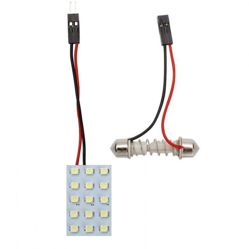 LED 84-racing หลอด SMD 15 เม็ด ส่องแผนที่และส่องสัมภาระในรถแสงสีขาว 1 อัน (WHITE)