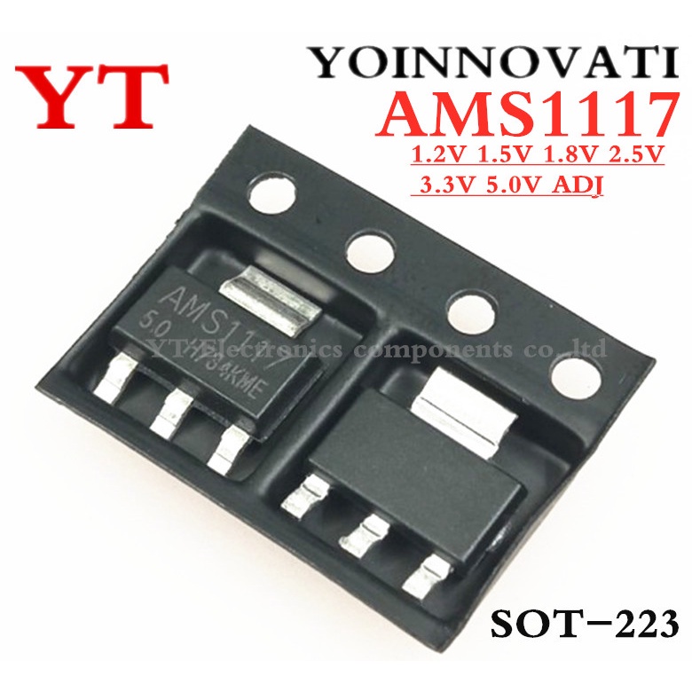 1reel 2500PCS AMS1117 AMS1117-3.3V AMS1117-ADJ AMS1117-1.8V AMS1117-1.2V AMS1117-5.0V AMS1117-2.5V A