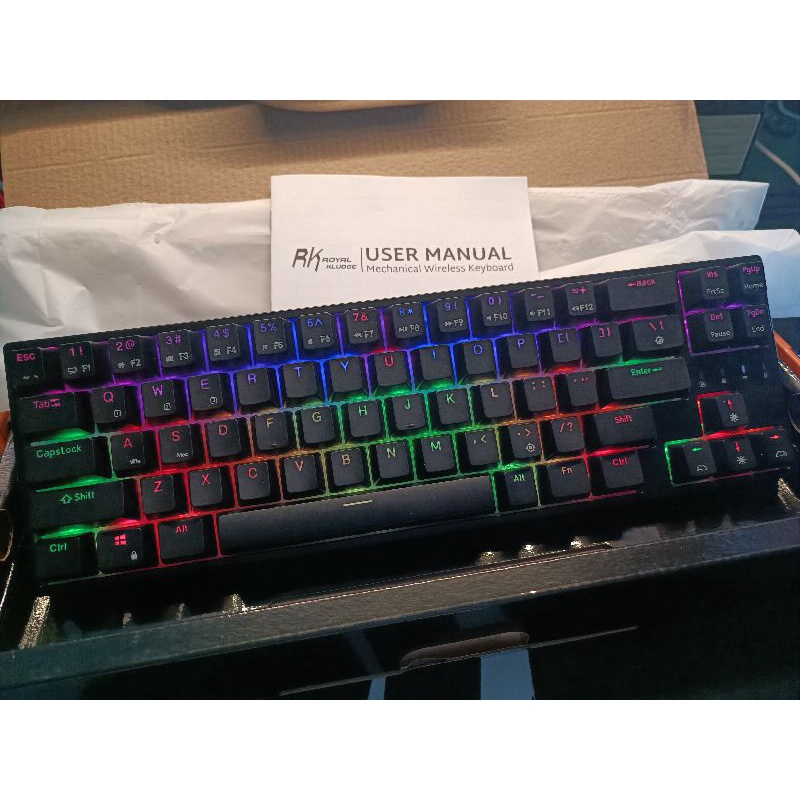 [พร้อมส่ง]RK68 Plus / 871 Royal Kludge "Blue Switch" + Hotswap RGBMechanical  Keyboard