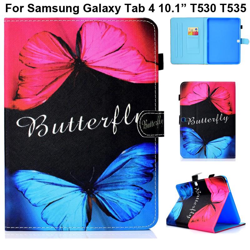 เคสแท็บเล็ตหนังสําหรับ Samsung Galaxy Tab 4 10 .1 SM-T530 T530C T535 T535N หุ้ม