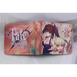 กระเป๋าสตางค์หนัง ลายการ์ตูนอนิเมะ Fate Night Saiba แบบเรียบง่าย สําหรับนักเรียน