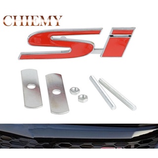 โลโก้ติดกระจังหน้า เอสไอ ฮอนด้า งานโลหะ SI Badge Sticker Front Grille Emblem For Honda Civic Accord city jazz fit