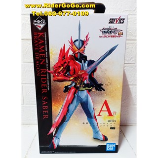 โมเดลงานจับฉลาก ตัวซอฟมาสค์ไรเดอร์เซเบอร์ Masked Rider Saber (Ichiban Kuji Sofvics Masked Rider Saber) ของใหม่ของแท้