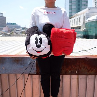 หมอนผ้าห่ม Mickey Mouse มิกกี้เม้าส์ Cutie 10นิ้ว (100x150cm) มิกกี้ มิกกี้เมาส์ มิกกี้เม้า