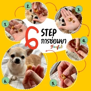 FunFed Tablet Pocket Dog and Cat Treats - ขนมป้อนยาเม็ด สำหรับ สุนัข แมว (14 ชิ้น/pcs)