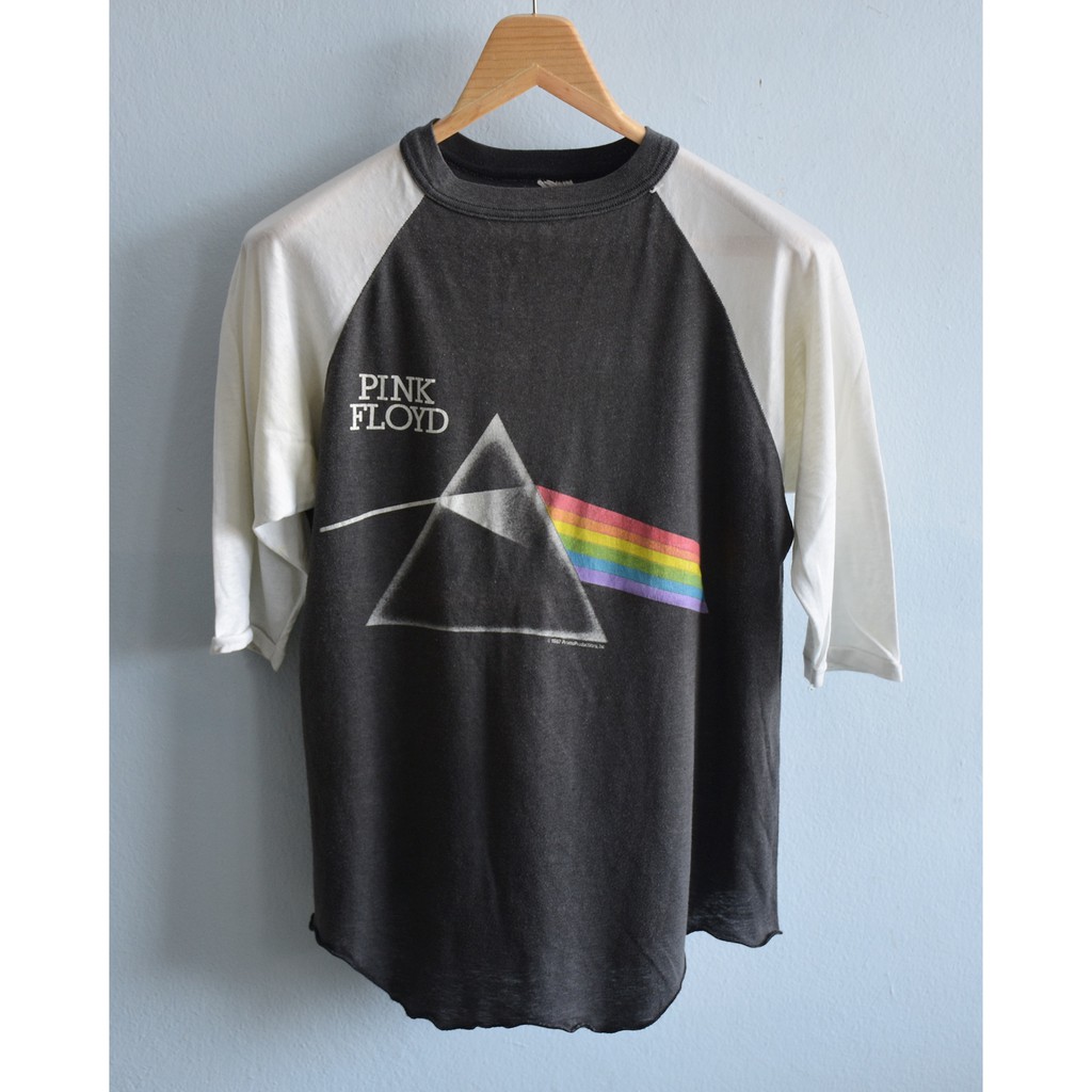 Vintage 1987 Pink Floyd เสื้อวง ทัวร์ แขนสามส่วน ผ้า 50 USA