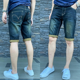 ๋JEANSEXPRESS Shorts Mens กางเกงยีนส์ขาสั้นชายสีบลูฟอกสนิม  ผ้ายืด ทรงสลิมเป้าซิป Size 28-36 รับชำระปลายทาง