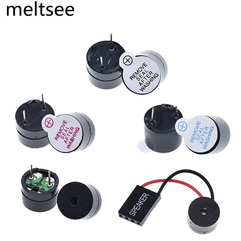 （10pcs）บัซเซอร์แม่เหล็ก 3V 5V 12V buzzer 12*9.5 มม. สําหรับลําโพง Arduino Mini Plug Speaker 10 ชิ้น