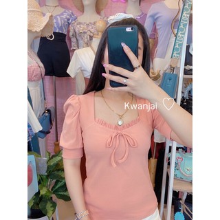 เสื้อยืดแขนสั้นแต่งระบายเพิ่มความหวาน[NC-123]