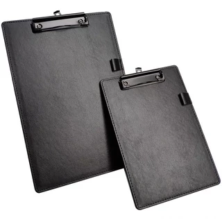 คลิปบอร์ดหนังA4/A5มีรูแขวน แผ่นรองเขียนหนังA4 Clipboard แผ่นรองกระดาษแบบหนัง อุปกรณ์สำนักงาน จัดโต๊ะทำงาน