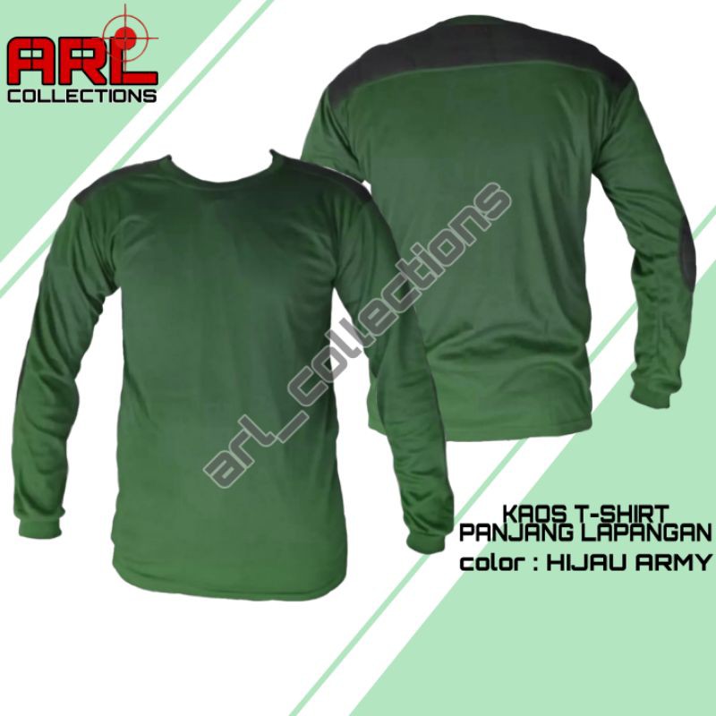 HIJAU PLAIN LONG T-SHIRT/ARMY GREEN LONG-SLEEVED T-SHIRT/LONG DECKER FIELD T-SHIRT