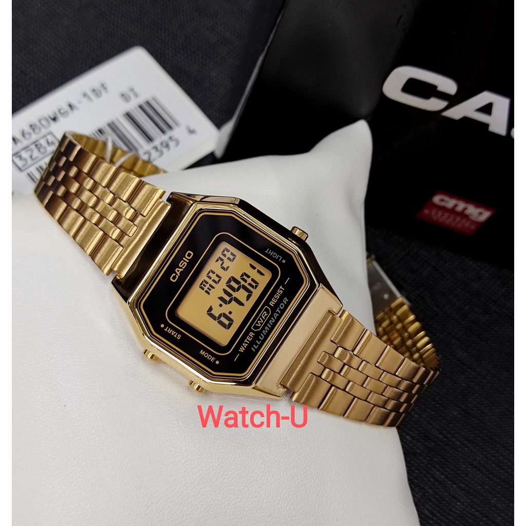 นาฬิกา CASIO DATABANK รุ่น LA680WGA-1 LA680WGA-9 LA680WGA-9B น่ารัก วินเทจ รับประกันศูนย์ CMG 1 ปี