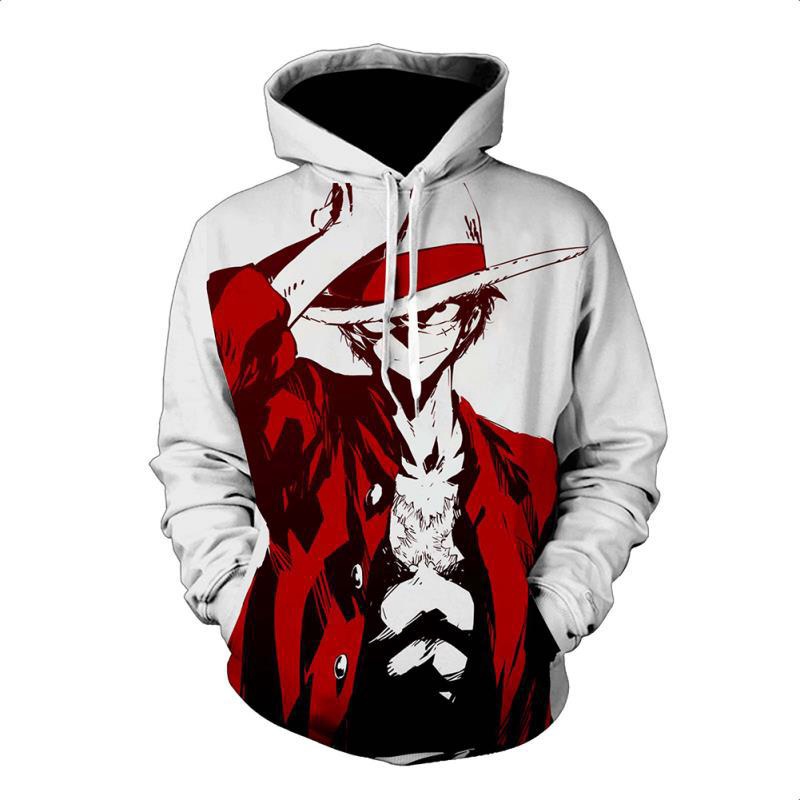 One Piece Hoodie Anime Sweater 3D พิมพ์ Outerwear