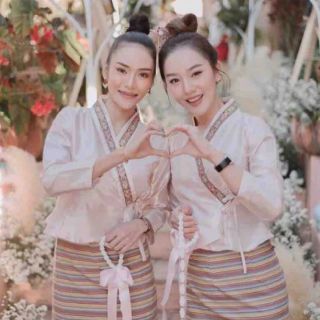 🧚‍♀️🧚‍♀️ชุดเจ้านางไทลื้อ🧚‍♀️🧚‍♀️ Size S M L XL ไซส์พิเศษอก 4…