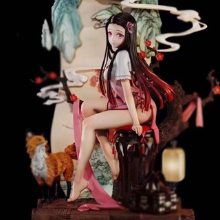 Yyds โมเดลฟิกเกอร์ Demon Slayer Nezuko Action Figure Cheongsam ของเล่นสําหรับเด็ก ของขวัญ ตกแต่งบ้าน เก็บสะสม