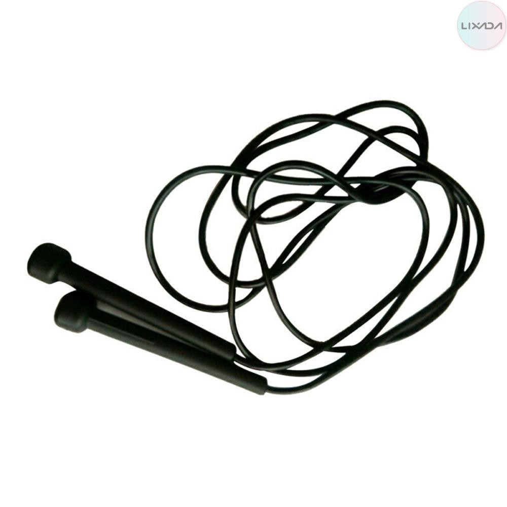 Black 2.7m Plastics Adjustable Handle Speed Skipping Jump Rope Boxing ...