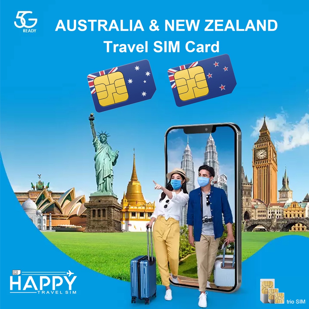 ซิมการ์ดท่องเที่ยวออสเตรเลียและนิวซีแลนด์ Australia and New Zealand Travel Sim Card