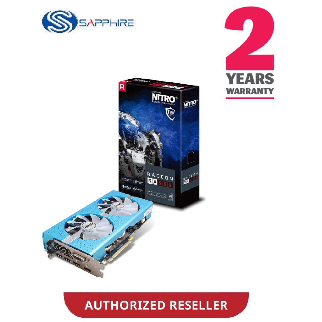 Sapphire VGA ATI RX580 RX 580 ไนโตรพิเศษ 8GB + OC SPECIAL EDITION (11265-21-20G)