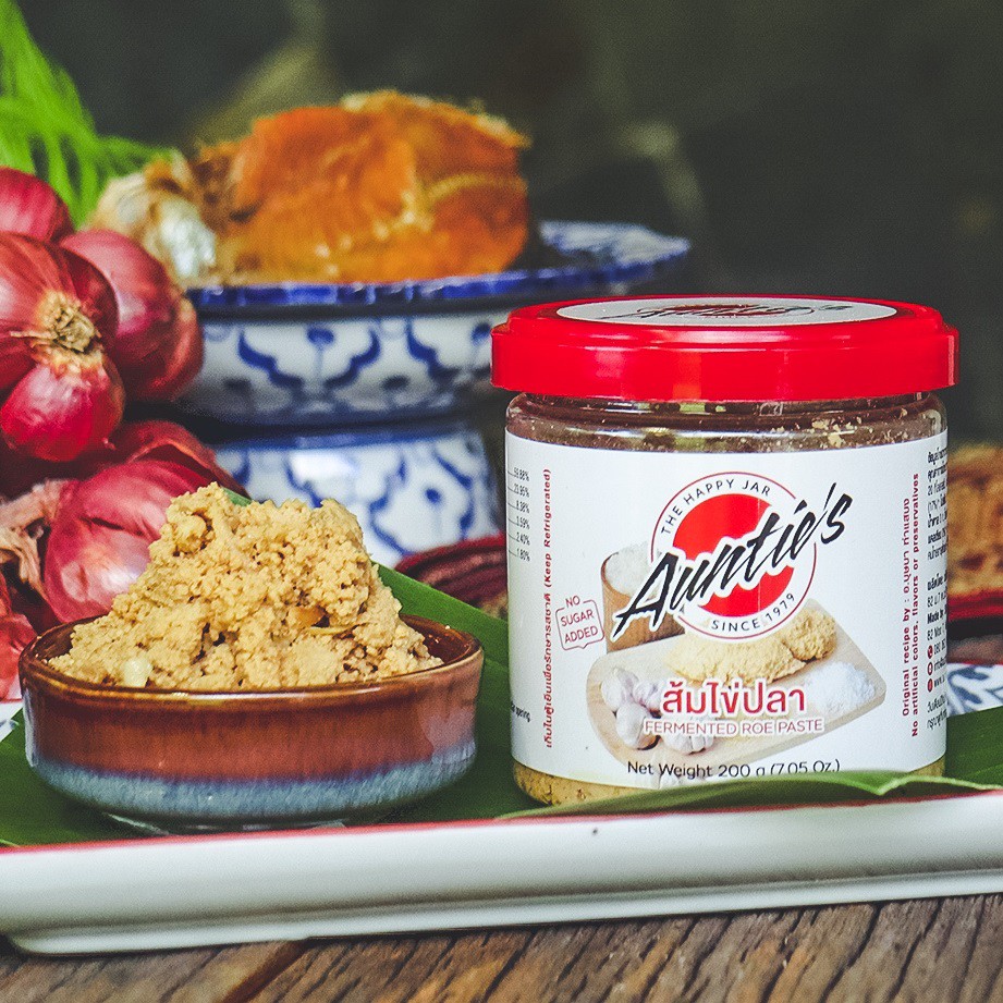 ส้มไข่ปลา Fermented Roe Paste แท้ 100% สูตรต้นตำหรับ 40 ปี Auntie's คั่วสุกไม่ใช้น้ำมัน ไม่ใส่น้ำตาล สินค้าจำนวนจำกัด