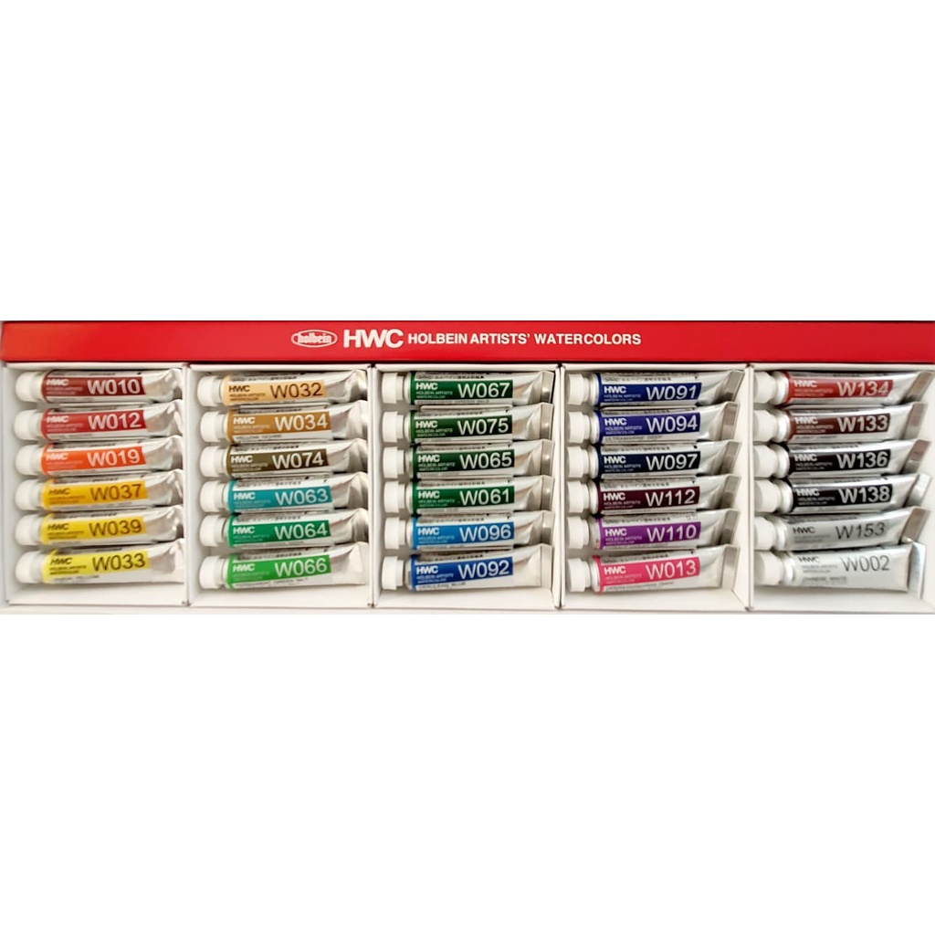 สีน้ำโฮลเบนเซ็ท 30 สี 5มล 30 color set 5ml W407 Japan Holbein Artist Watercolor ホルベイン水彩絵具 5ml 30色セット ราคา ถูกที่สุด ดีลบีเคเค แกลเลอรีภาพที่ 2