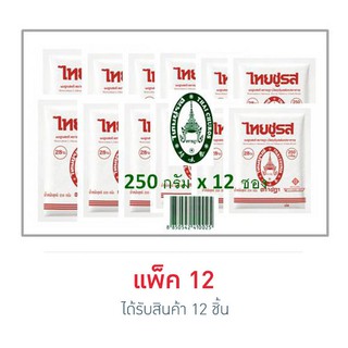 ไทยชูรส ผงชูรสตราชฎา ขนาด 250 กรัม (แพ็ค 12ซอง)