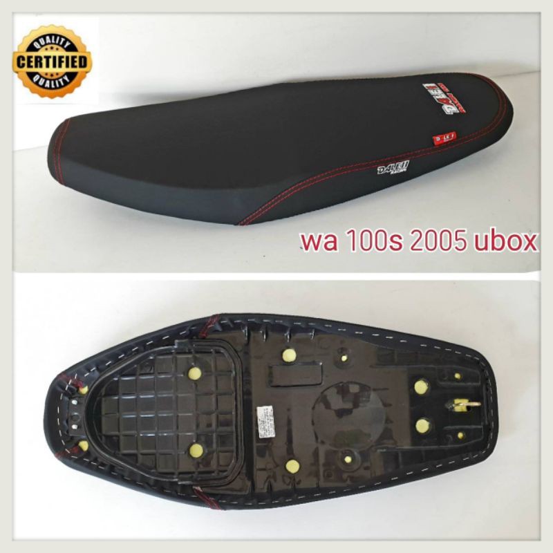 dale เบาะปาดบาง เวฟ wave100X / wave125X / wave100s ubox มีช่องเก็บของใต้เบาะ(ผ้าเรดเดอร์สีดำ)อย่างดี ทรงสวยเข้ากับตัวรถ