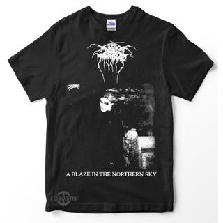 เสื้อยืดลําลอง ผ้าฝ้าย 100% แขนสั้น พิมพ์ลาย Dark THRONE BLACKMETAL GOTHIC สีดํา พลัสไซซ์ ไซซ์ XS-XXXL สําหรับผู้ชาย