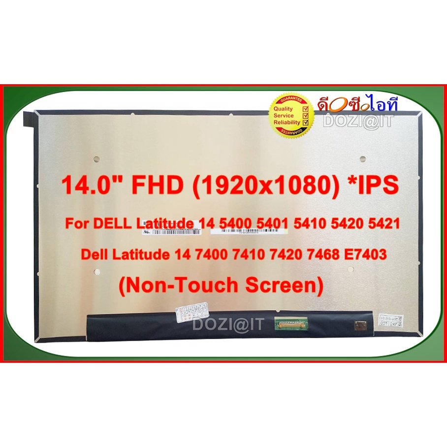 จอโน๊ตบุ๊ค LCD•LED Notebook 14.0" นิ้ว สำหรับ DELL Latitude 14 5400 5401 7400 7410 7420 7468 E7403 Series