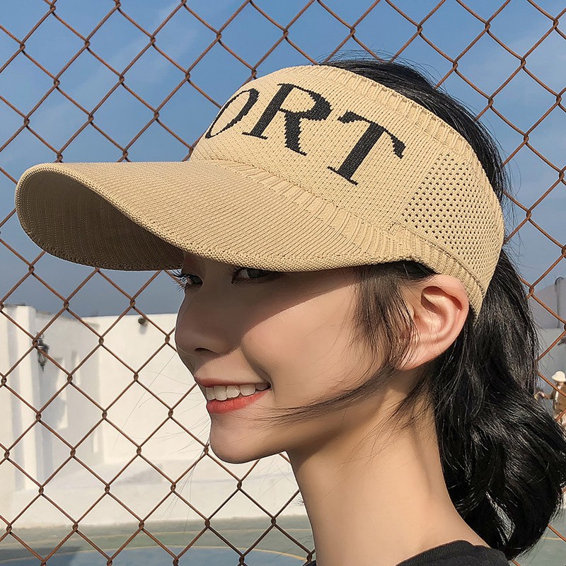 หมวกแก๊ป หมวกเบสบอล ดวงอาทิตย์ กีฬา visor สไตล์เกาหลี