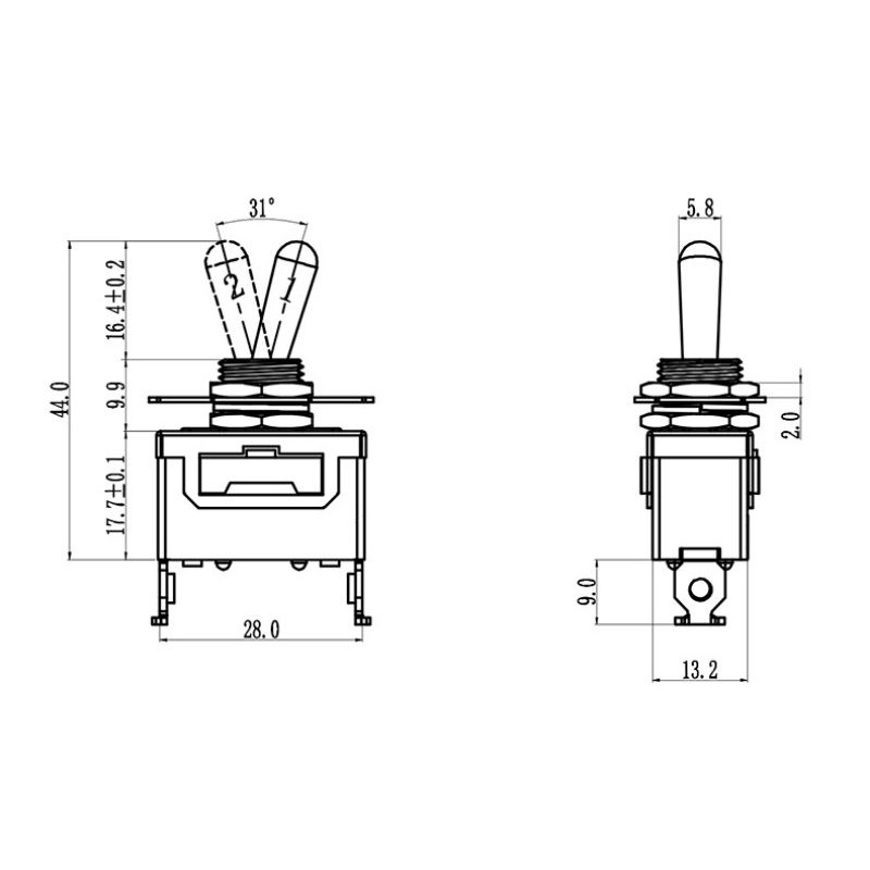 สวิทช์คันโยก 2 ทาง เปิด - ปิด  สำหรับงาน DIY ทำลำโพงบลูทูธ - รูปที่ 6