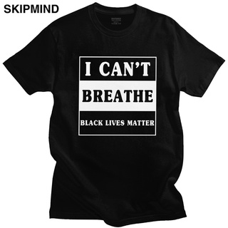 เสื้อยืดวินเทจเสื้อยืดคอกลม แขนสั้น พิมพ์ลาย I Cant Breathe Black Lives Matter Pure Justice สไตล์คลาสสิก ไม่ซ้ําใคร สําห