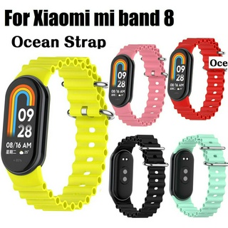 สายนาฬิกา mi band 8 สาย ข้อมือซิลิโคน ระบายอากาศ แบบเปลี่ยน สําหรับ Silicone Breathable Ocean Watchband สาย Xiaomi mi band 8 Strap Smart Band 8 Strap Replacement สาย mi band 8 Strap Bracelet miband8 Watch Strap