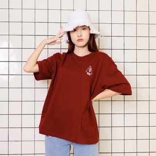 97X - redwine ROSE | เสื้อยืด oversize สีแดงไวน์ (ถ่ายจากสินค้าจริง)