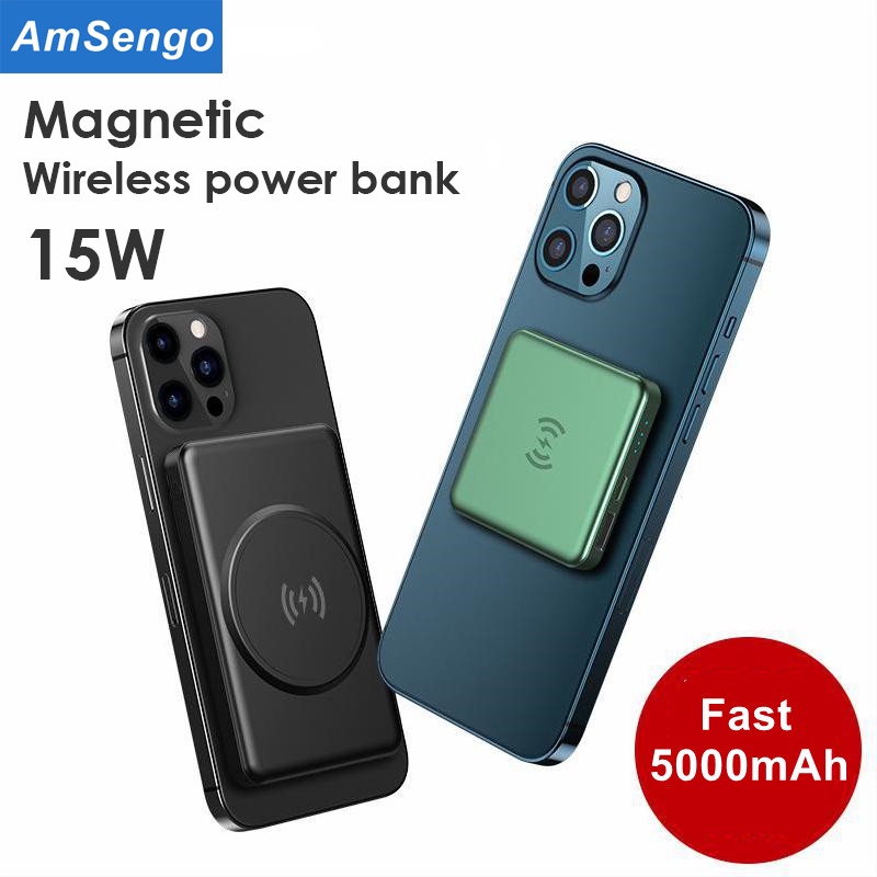 Local Stock5000mAh Magnetic Wireless Power Banks case For iPhone 12 ...