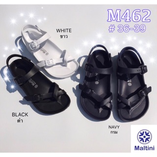 Maltini M462 รองเท้าแตะรัดส้น รองเท้ารัดส้นผู้หญิง เบา นุ่มสบาย (ขาว/ดำ/กรม Size 36 - 39)