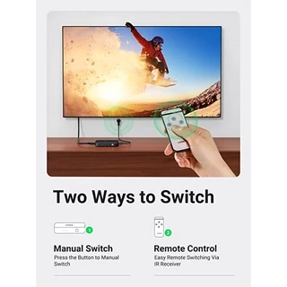 Ugreen HDMI Switch 3 in 1 Out 4K HDMI Switcher Splitter with Remote Control Support 4K 30Hz 3D HD 1080P รุ่น 80125