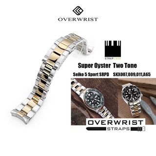 สายนาฬิกา รุ่น Strapcode Super Oyster Two Tone for Seiko5 Sports SRPD