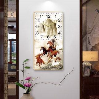 นาฬิกาติดผนัง2021ใหม่จีนตกแต่งผนังภาพวาดใบ้ฟรีหมัดนาฬิกาวังบ…