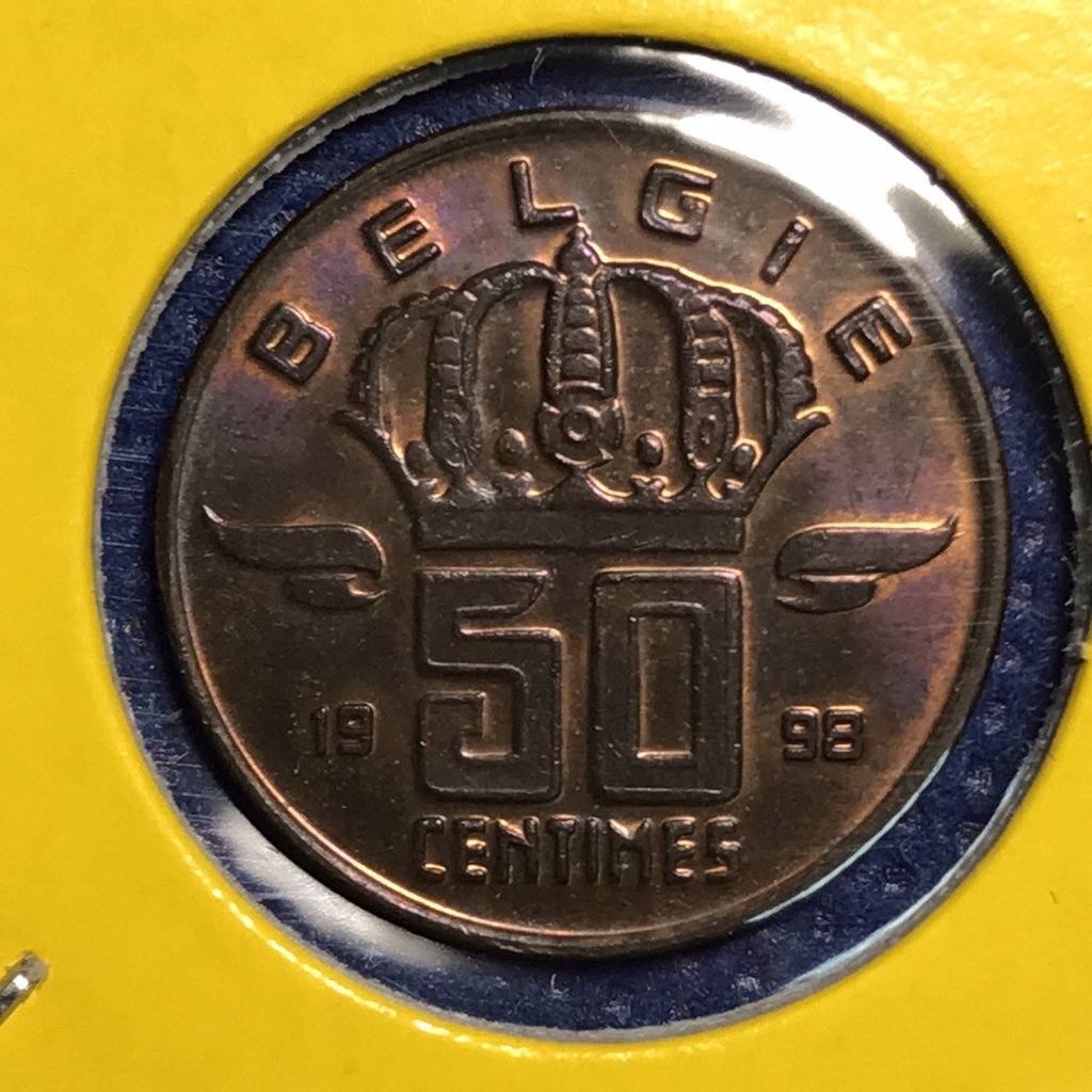 No.60422 ปี1998 เบลเยี่ยม 50 CENTIMES เหรียญสะสม เหรียญต่างประเทศ เหรียญเก่า หายาก ราคาถูก