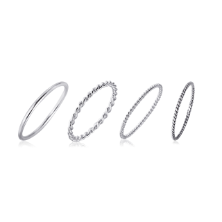 เหลือ 57.- กดโค้ดหน้าร้าน+โค้ด DETDEC30 l SNOWY MINIMAL แหวนเงินแท้ 925 Silver Jewelry แหวนมินิมอล รุ่น RS3043, 44, 45